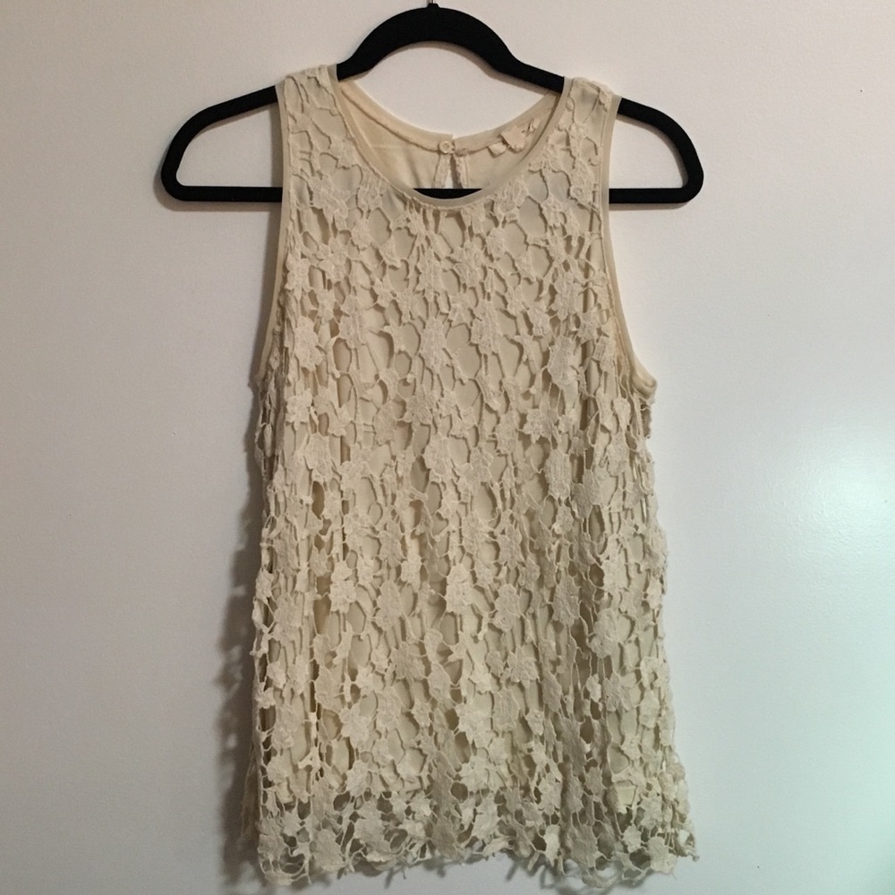 off white embroidered tank